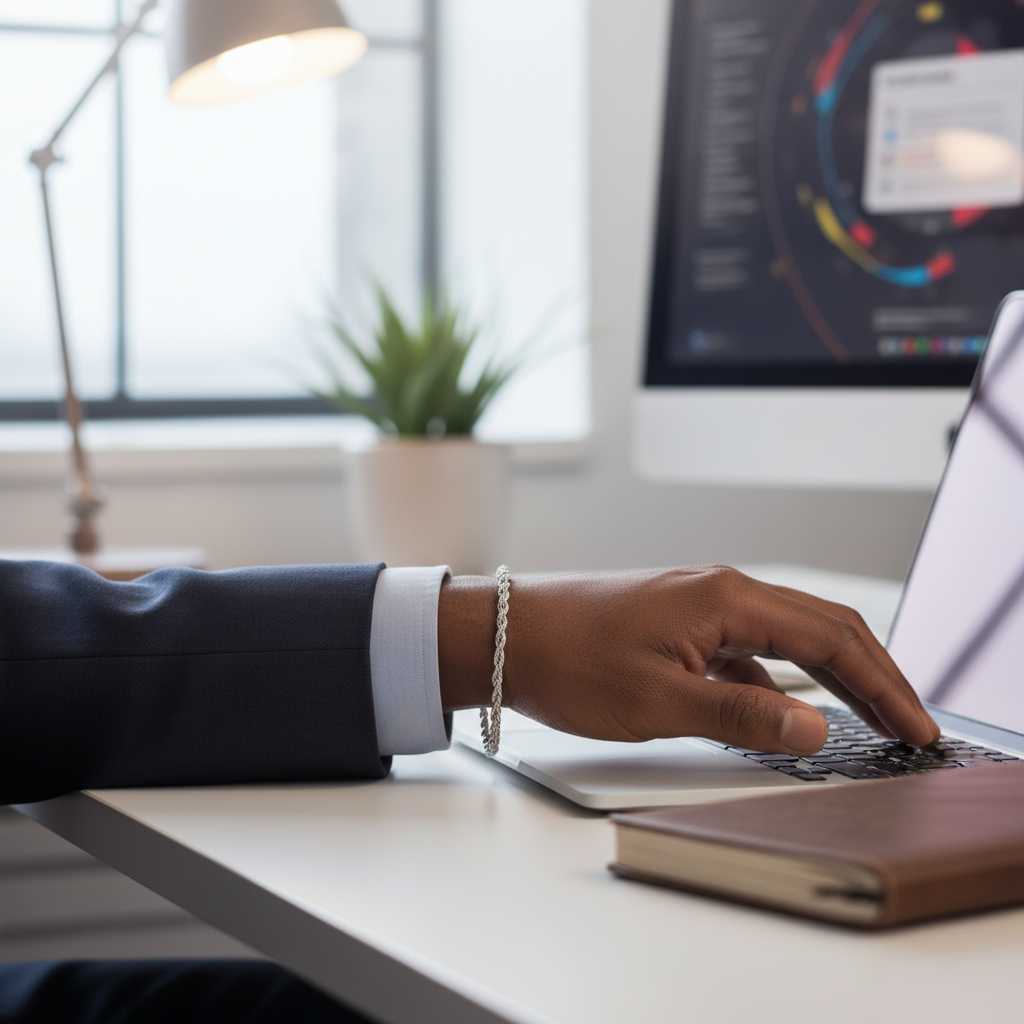 Vnox Unisex Rope Chain Bracelets for Men Women, Stainless Steel Twisted Links Chain Bracelet,Simple Classic Jewelry Gift for Him